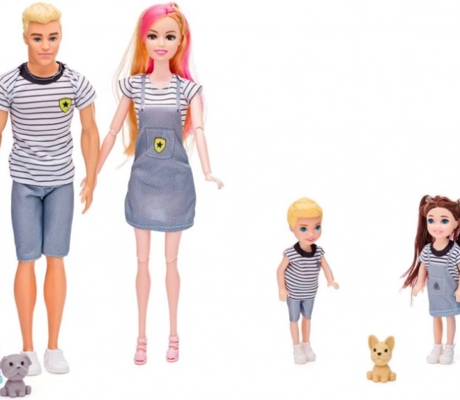 Famiglia moderna Woodyland con animaletti