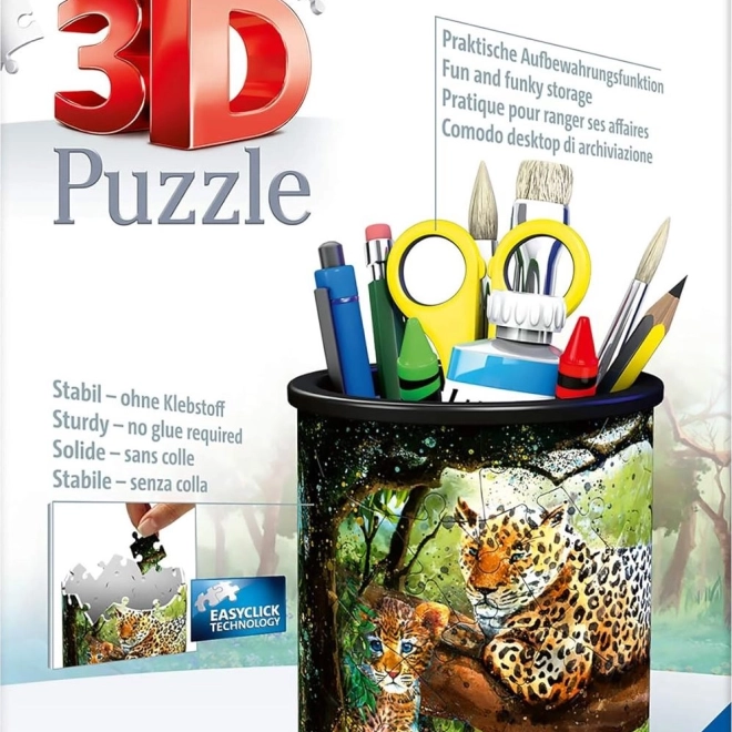 RAVENSBURGER Puzzle 3D portapenne – leopardi