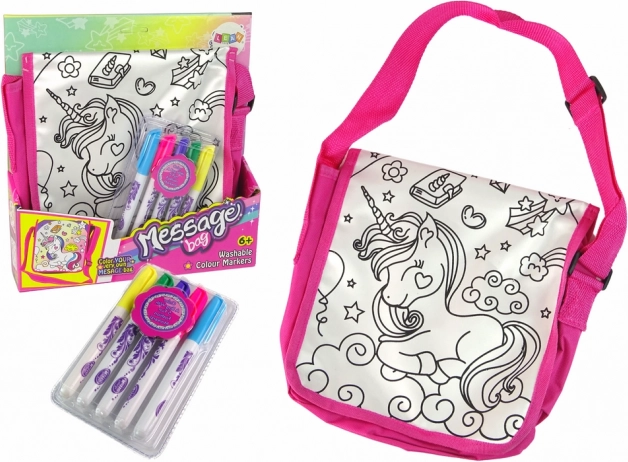 Set creativo – colora la tua borsetta con unicorno DIY