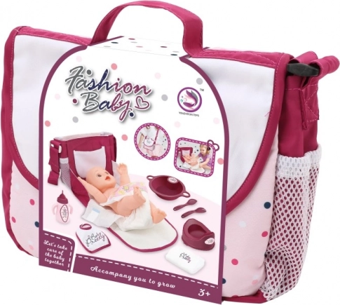 Set per la cura della bambola con borsa portatile e biberon