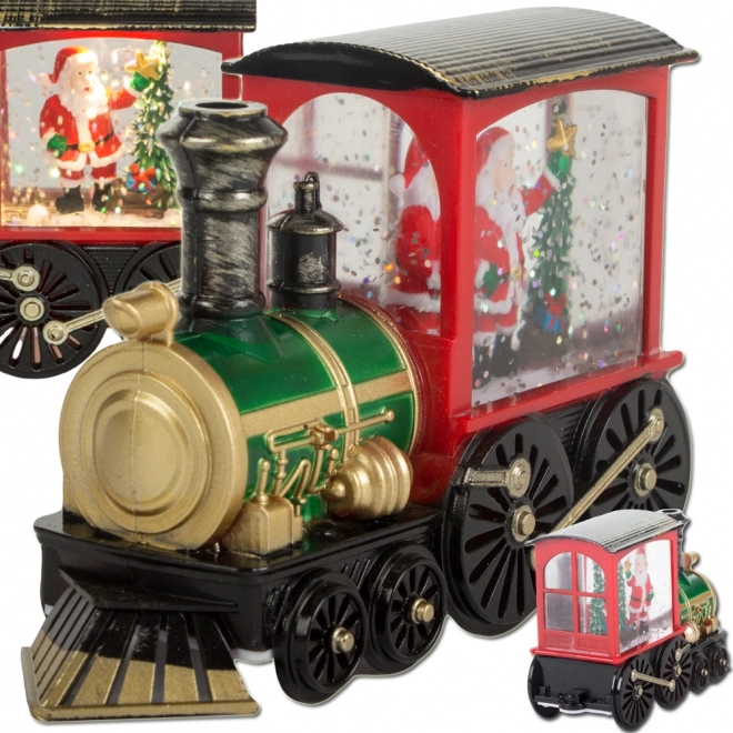 Lanterna natalizia a forma di locomotiva con illuminazione LED