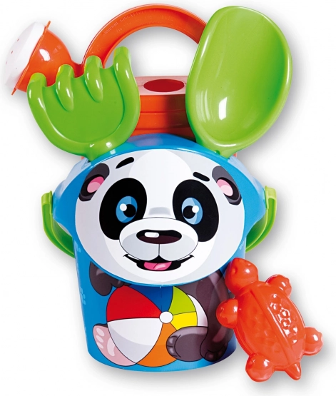 ANDRONI set da sabbia a tema panda con annaffiatoio, 6 pezzi (piccolo)