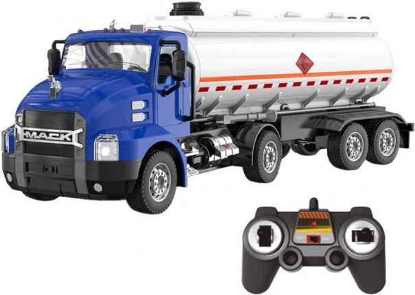 Camion cisterna telecomandato 1:26 Double Eagle (blu)