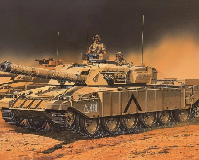 Modello in plastica del carro armato British Army Challenger Mk.3 1/72