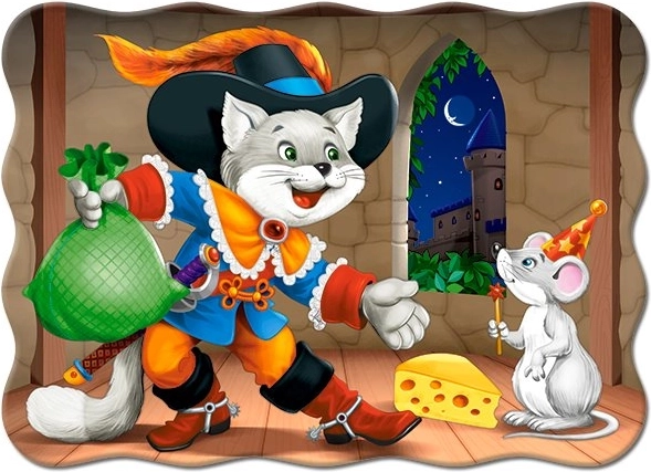 Puzzle 30 pezzi Il gatto con gli stivali – Il gatto con gli stivali in missione notturna