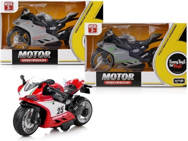 Moto con trazione a frizione con suoni e luci