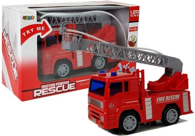 Camion dei pompieri con scala estensibile e getto d’acqua 1:20