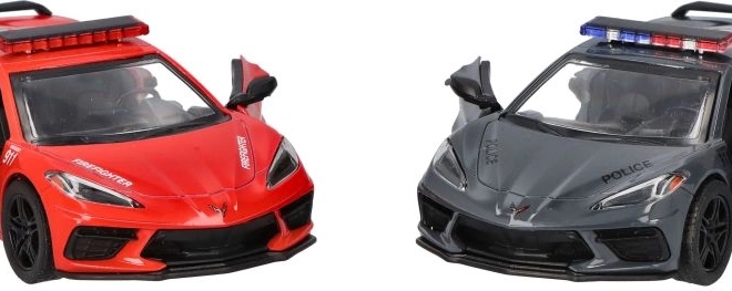 goki modello in metallo corvette polizia/vigili del fuoco 13 cm