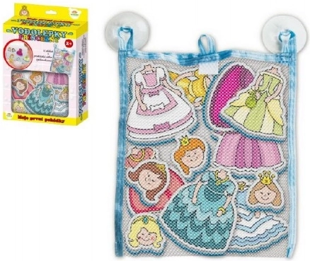 Adesivi da Bagno Le mie prime favole - Principesse set in schiuma con rete
