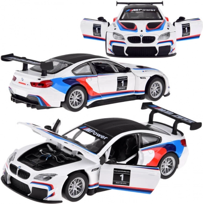 Modello in metallo BMW M6 GT3 1:32 con luci e suoni