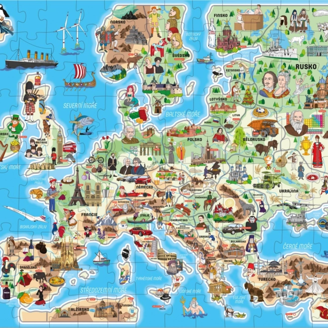 Puzzle mappa dell'Europa 160 pezzi