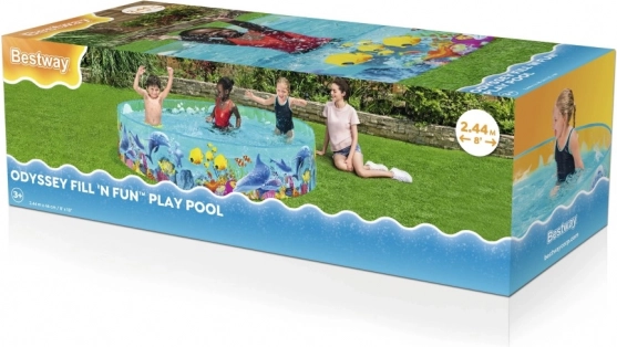 Piscina per bambini pieghevole BESTWAY 244 × 46 cm con motivo marino