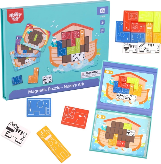 Tooky Toy puzzle logico magnetico Arca di Noè – 26 pezzi
