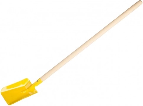 Pala piccola rossa con manico in legno 80cm – Giallo