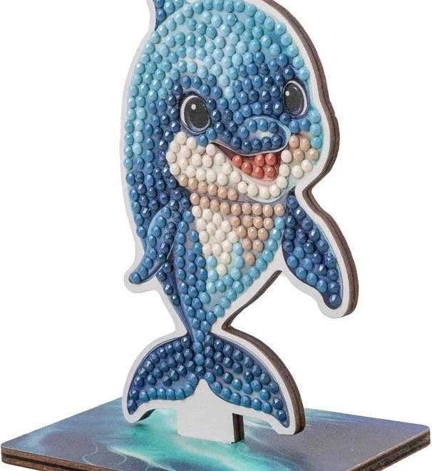 Pittura Diamante CRYSTAL ART: Oceano - Delfino