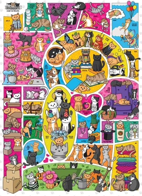 Puzzle COBBLE HILL DOODLECATS – 1000 pezzi