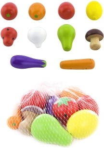 Frutta e verdura in legno per bambini in rete