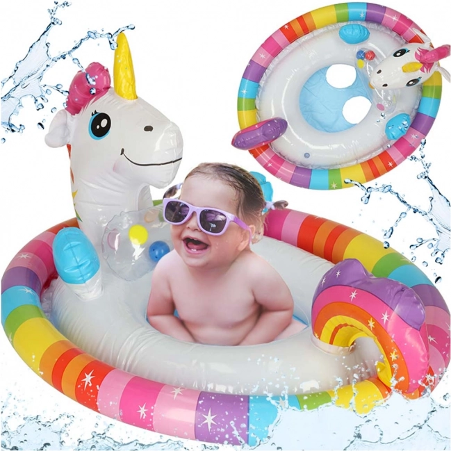 Giochi gonfiabili per bambini con forma di unicorno con appoggi