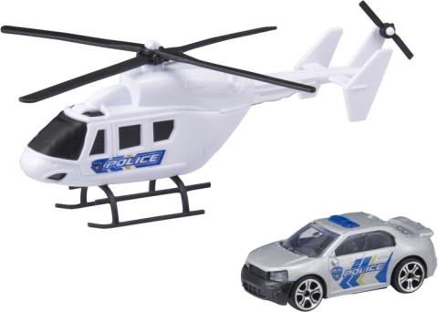 TEAMSTERZ elicottero e macchinina – set di veicoli di soccorso