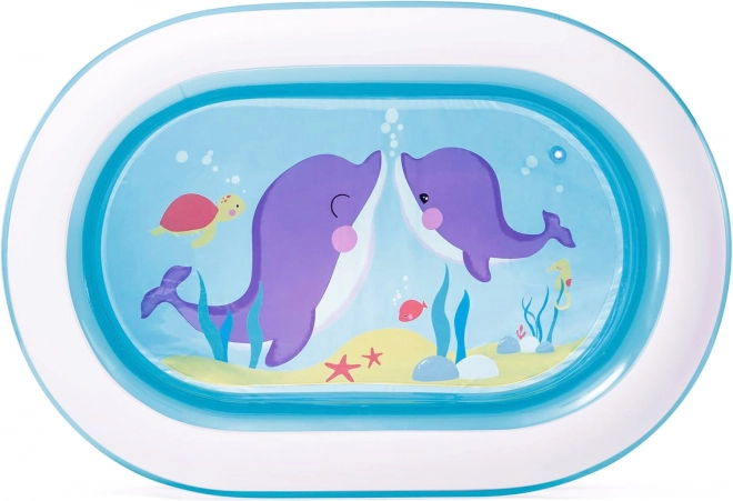Piscina gonfiabile ovale per bambini con delfini