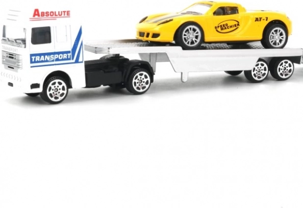 Carro attrezzi a retrocarica con macchinina – trasportatore in metallo
