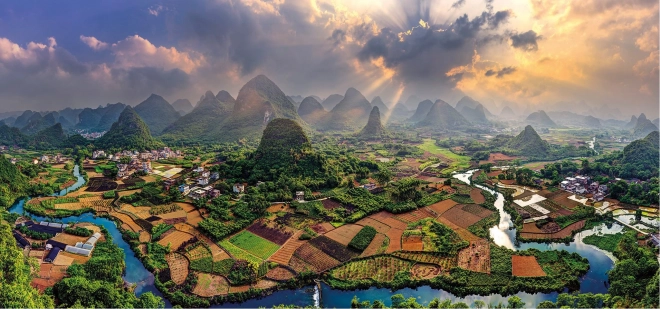 GIBSONS puzzle panoramico paesaggio imponente (636 pezzi)