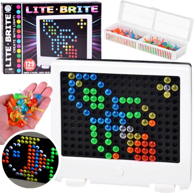 Lavagna luminosa con pioli colorati per bambini