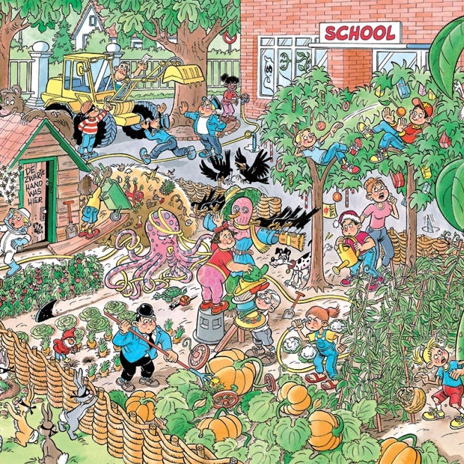 JUMBO Puzzle Jan van Haasteren Junior 18 Giardino Scolastico 360 pezzi
