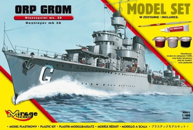Modello del cacciatorpediniere polacco ORP Grom wz.38