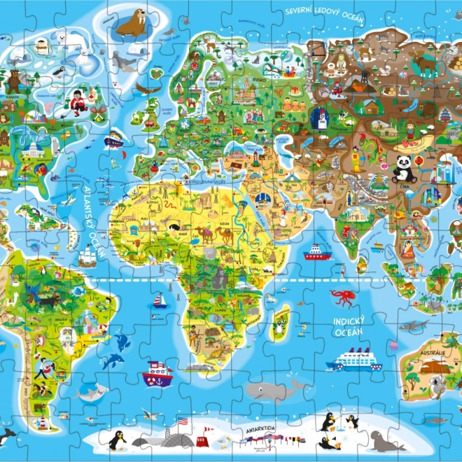Puzzle mappa del mondo 160 pezzi