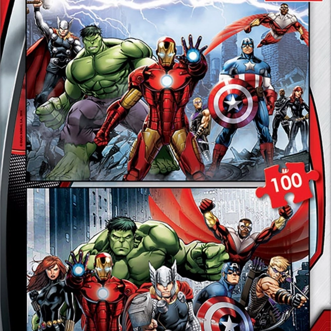 Puzzle EDUCA AVENGERS – Unione 2×100 pezzi