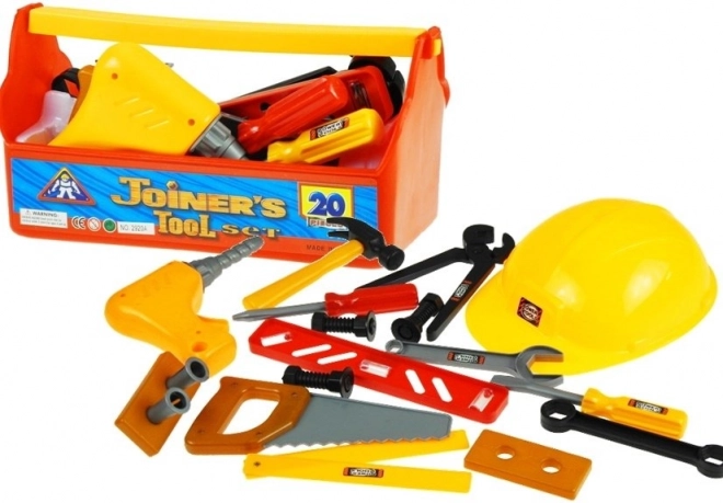 Set di attrezzi per bambini con casco, 20 pezzi