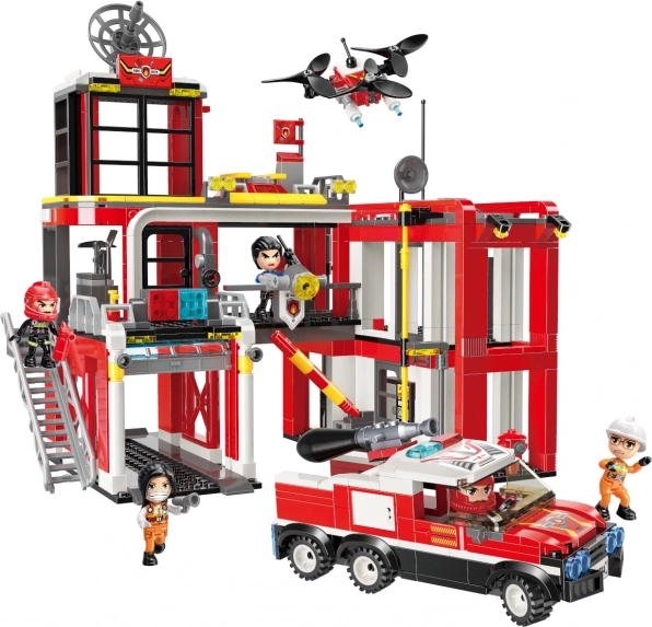 Qman MineCity centro dei vigili del fuoco – set di costruzione per bambini