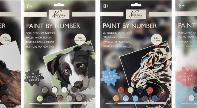 Dipingi con i numeri – cavallo, set per bambini A4