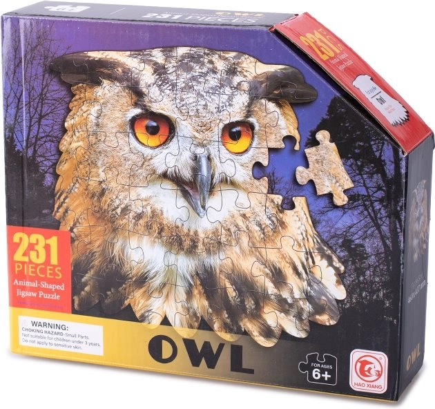 Puzzle sagomato gufo 231 pezzi