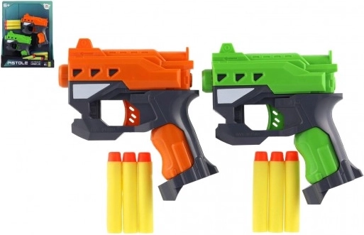 Teddies pistole a dardi in schiuma per bambini 2 pz, 12 cm + 6 dardi
