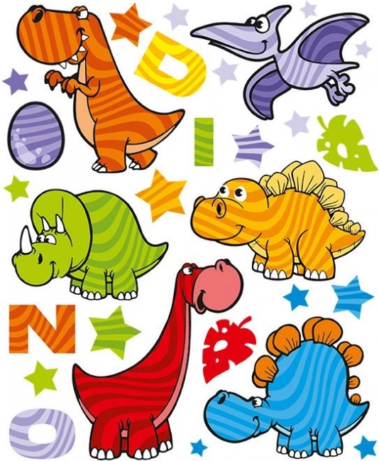Adesivi variopinti con dinosauri