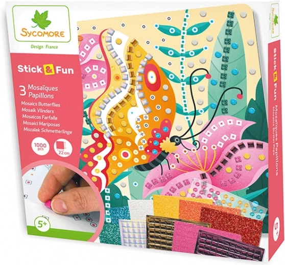 Set creativo di mozaico Stick & Fun - Farfalle