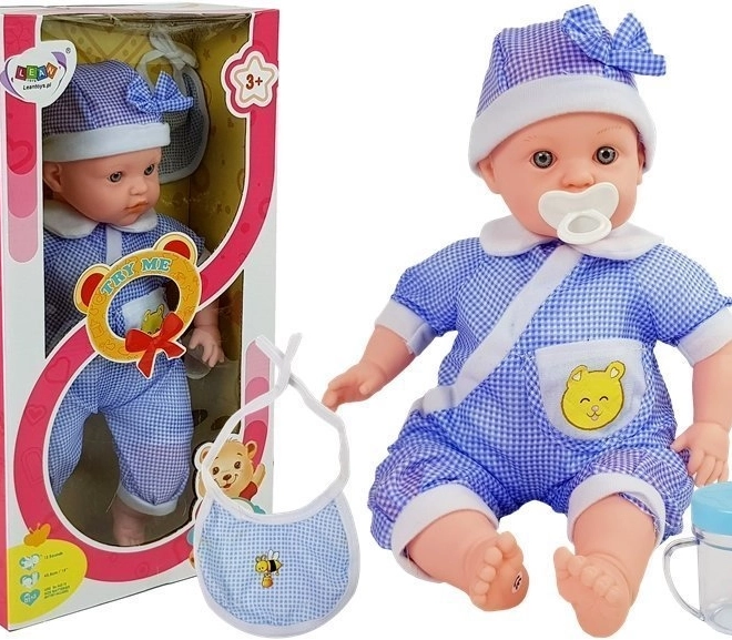 Bambola Neonato 45 cm in Vestiti Blu