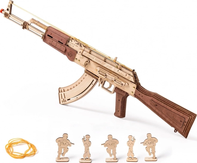 Robotime puzzle meccanico 3D in legno fucile d’assalto AK-47