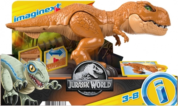 figurina imaginext jurassic world t‑rex all’attacco