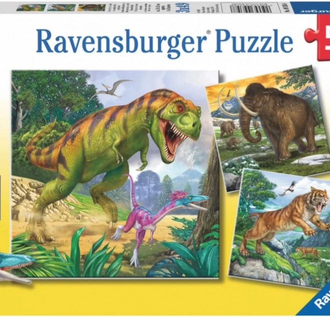 Puzzle dinosauri 3×49 pezzi