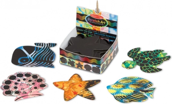 set di carte da grattare oceano melissa & doug