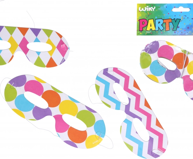 Mascherina per festa viso 16x7 cm - 6 pezzi