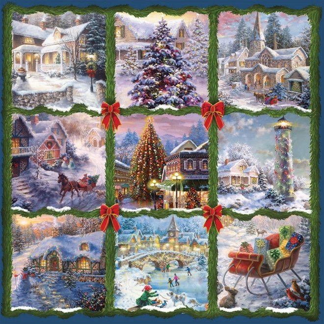 ALIPSON puzzle quadrato collage natalizio 1000 pezzi