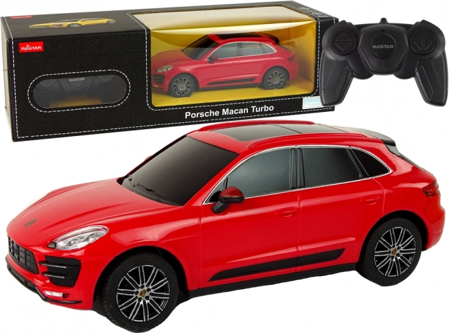 Auto R/C Porsche Macan Turbo 1:24 Rastar – Rosso
