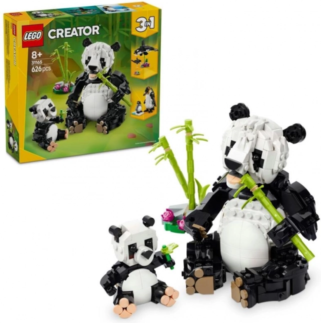 LEGO Creator 3-in-1 Animali selvatici: famiglia di panda