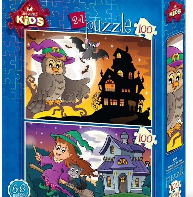 Puzzle Gufo e Strega 2×100 pezzi