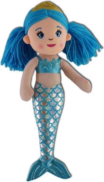 Sirenetta di peluche 30 cm blu
