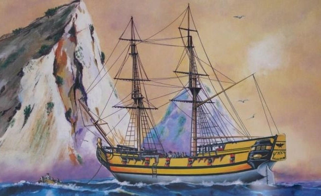 Modello di nave pirata Black Falcon 1:120